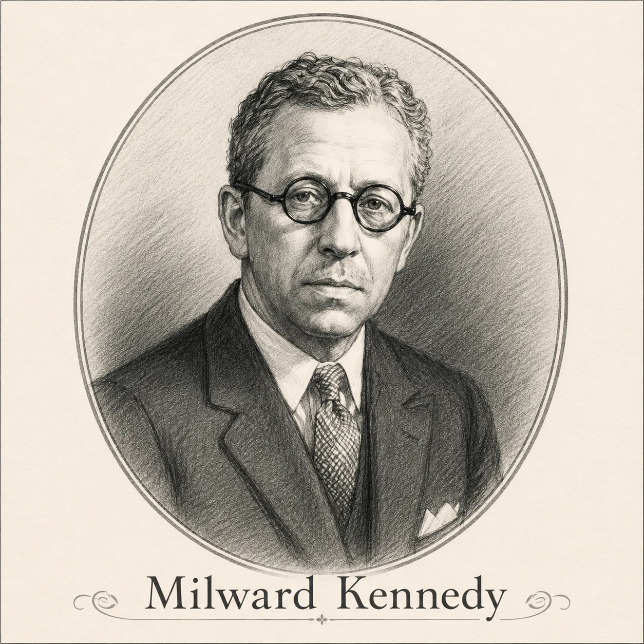 Sketch of author Milward Kennedy